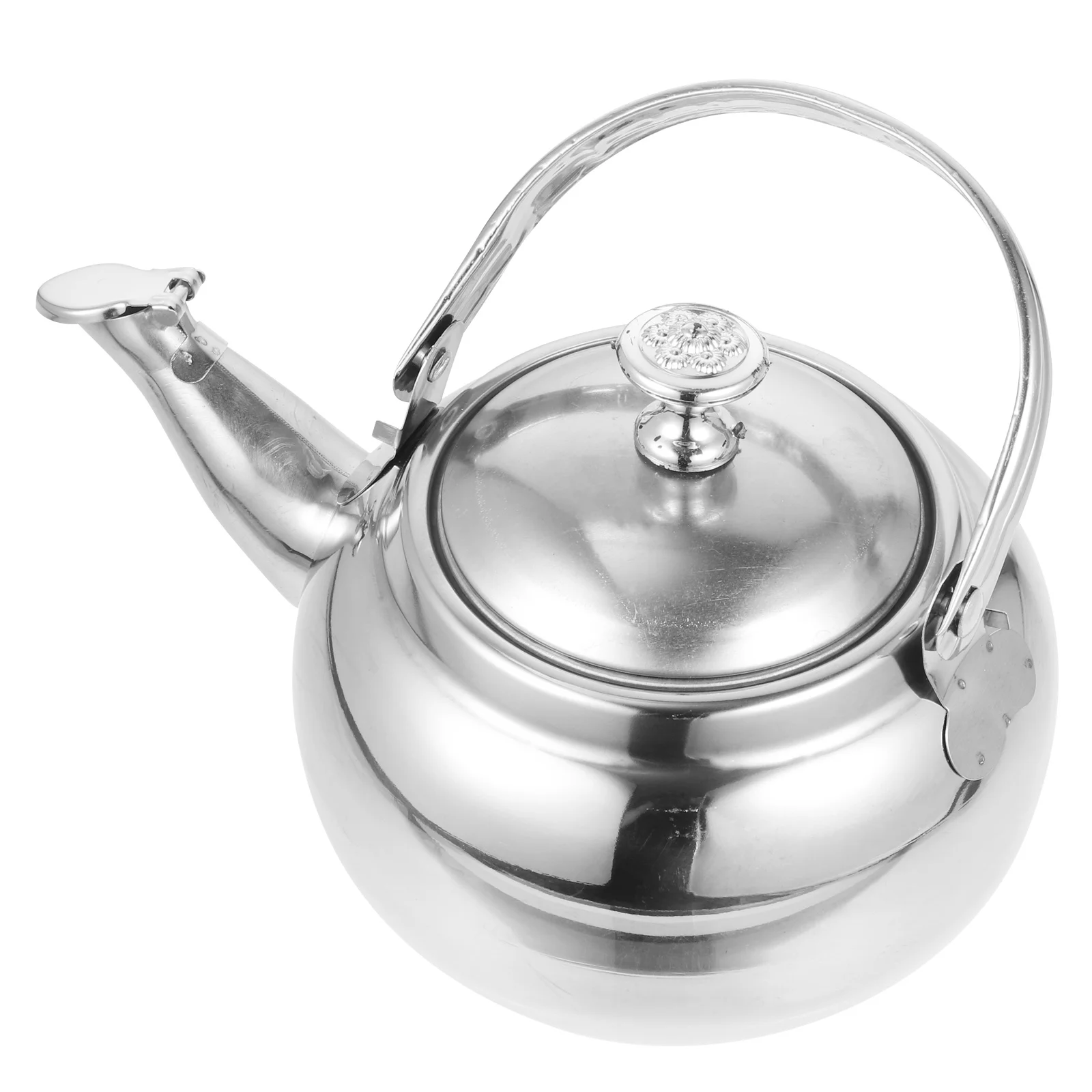 

Stainless Steel Tea Kettle Cold Water Pot Ergonomic Handle Rustproof For Kitchen Camping Picnic Travel Household Use