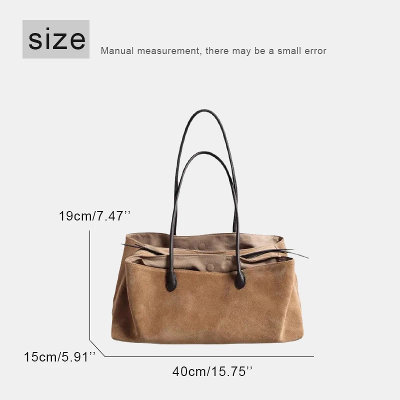 Customize Initials Tote Bags For Women Luxury Designer Handbag Purses 2026 New In Suede Cowhide Large Capacity Underarm Shoulder