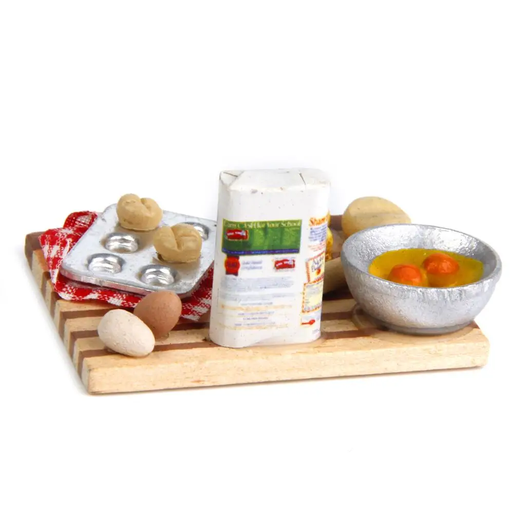 1 Set 1:12 Dollhouse Miniature Dining Room Breakfast Eggs Kits