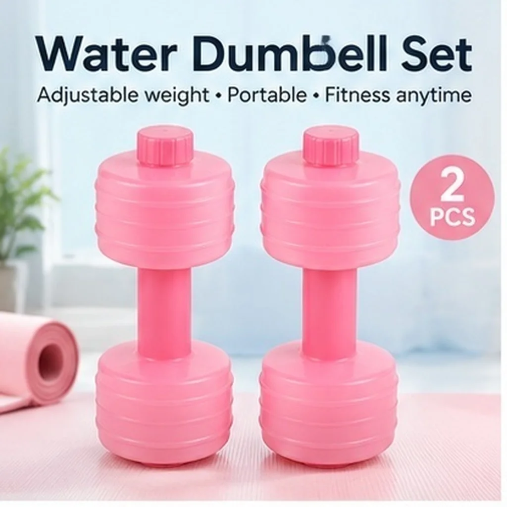 2Pcs Dumbbell Fitness Water Bottles Adjustable Weight Exercise Equipment for Home Office Sculpting Water Bottle