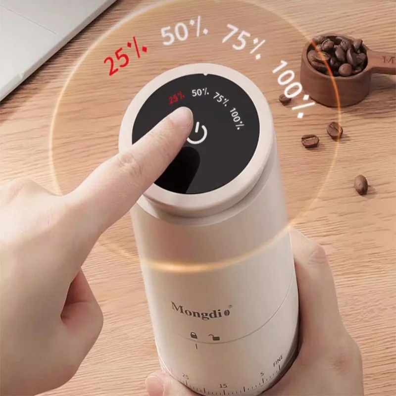 مطحنة قهوة كهربائية قابلة للتعديل خارجيًا ، مطحنة لدغ ، آلة طحن حبوب ، صانع ، شحن من النوع C ، مطحنة أزيز ، جديدة