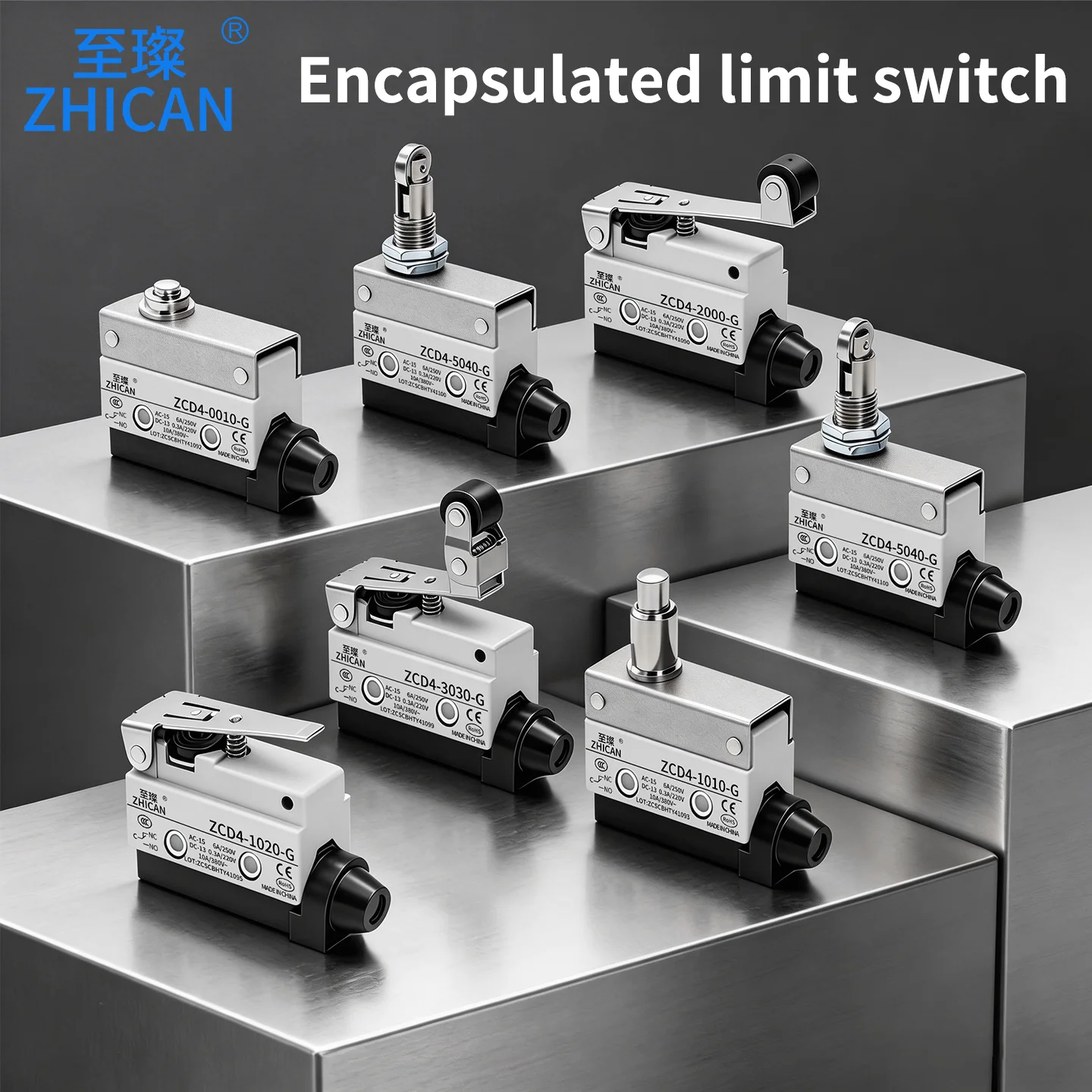 ZHICAN ZCD4-5020/5040/5000/2020-G Mechanical Safety Limit Switch Roller Lever Plunger Position Switch Industrial Control