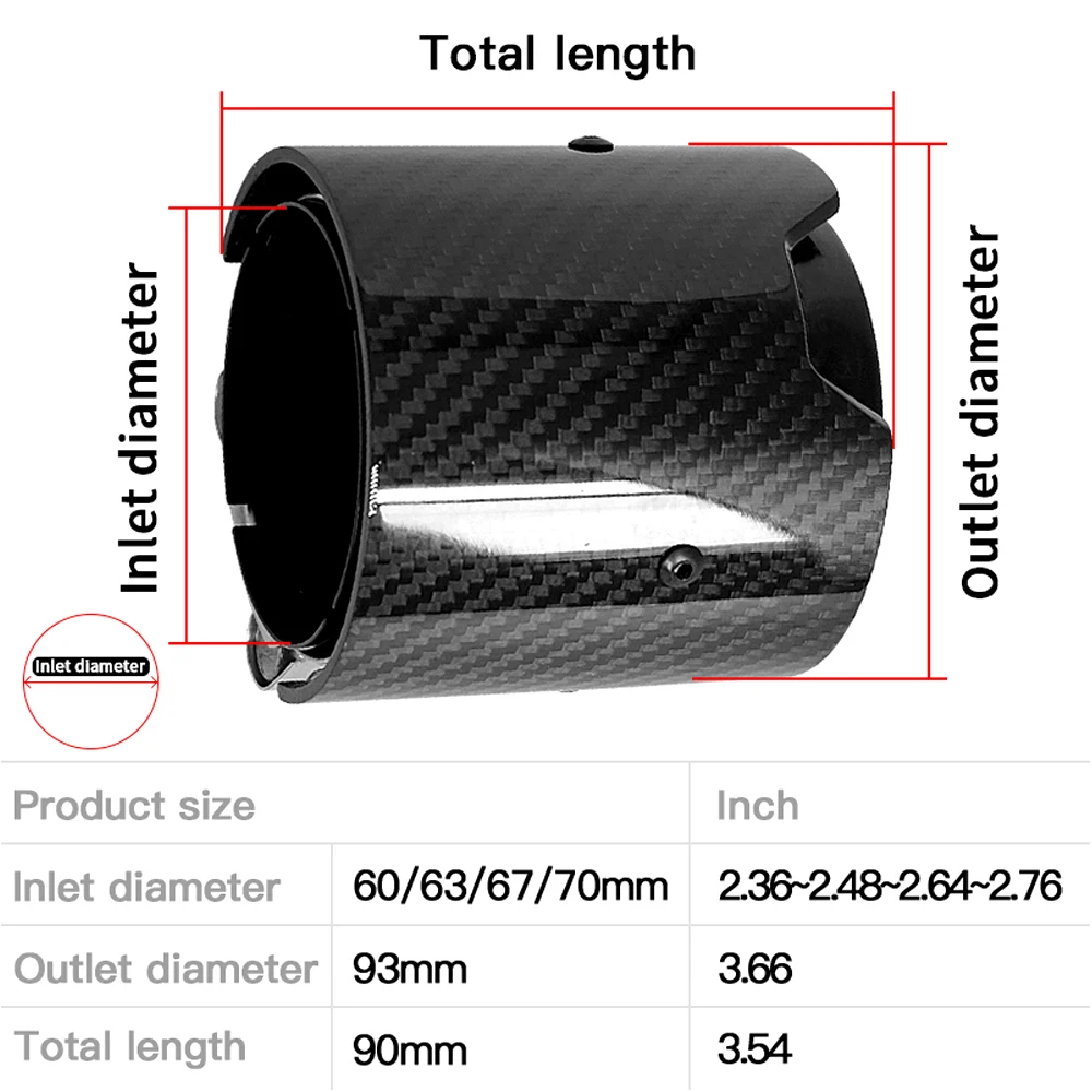 2 sztuk/para końcówka tłumika koniec rury spalin z włókna węglowego dla BMW M2 F87 M3 F80 M4 F82 F83 M5 F10 M6 F12 F13 X5M X6M