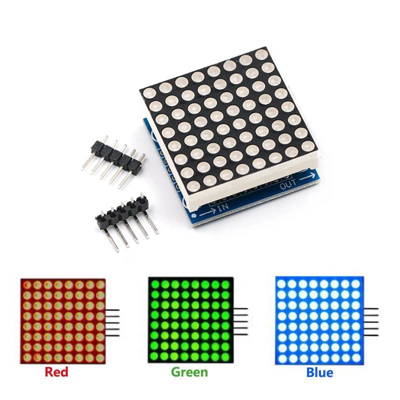 MAX7219 moduł macierzy mikrokontroler modułowy wyświetlacz LED moduł gotowych produktów, może być razem do programowania Arduino — zdjęcie produktu 7