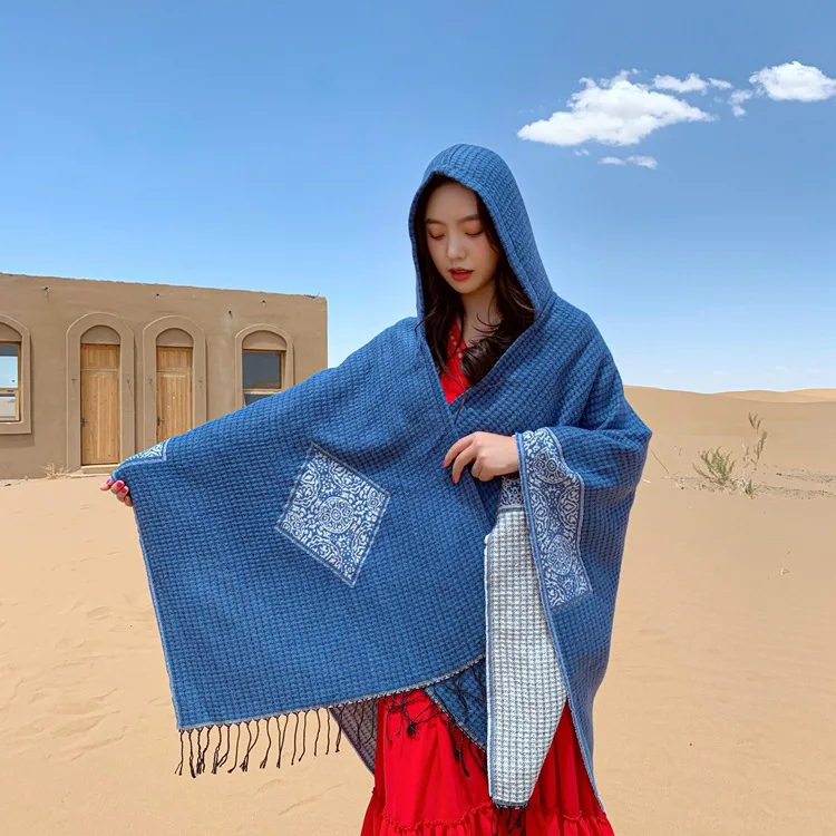 يمكن ارتداؤها البطانيات قيلولة غطاء أريكة المنسوجات المنزلية قيلولة شال مقنعين عباءة خارجية بطانية دافئة غرفة مكتب مكيفة الهواء #5