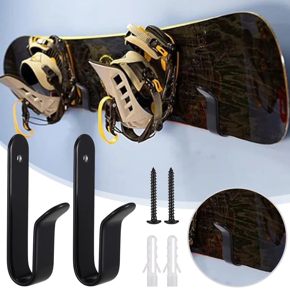 2Pcs Horizontal Snowboard Wall Mount Clips Snowboard Wall Mount Clips Snowboard Wall Hanger for Ski Board Longboard