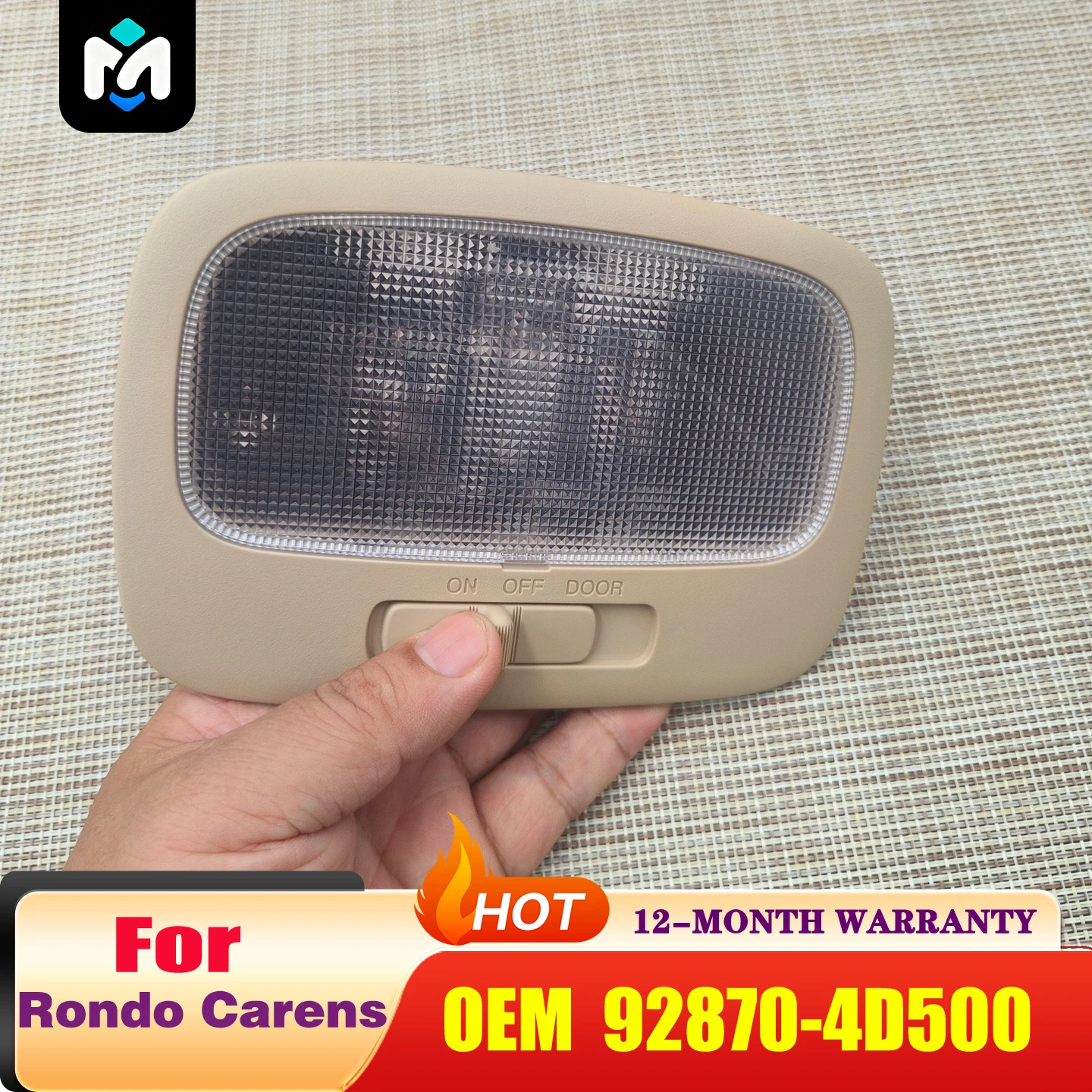 Interior Overhead Room Lamp Gray For KI-A RONDO CARENS 2008-2014 OEM 928704D500QW 92870-4D500QW 928704D500 92870-4D500