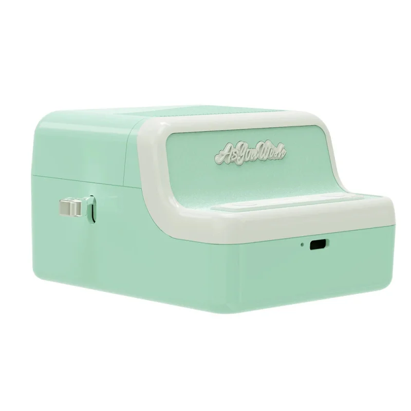 Thermal Label Printer, Wide Waterproof Tape Compatible, 1300mAh Battery – for Office & Small Business