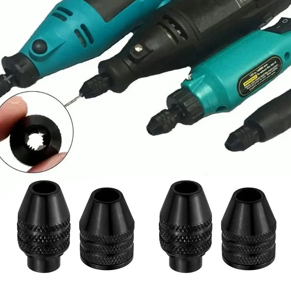Mini Keyless Drill Chuck Adapter 0.3-3.2mm Quick Change Multi Chuck Three-Jaw Collet for Rotary Tool Screwdriver Converter