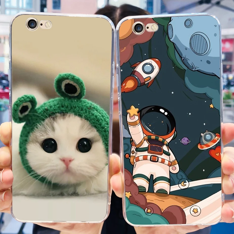 For Apple iPhone 6 6S Plus Case New Fashion Painted Cover Clear Silicone Phone Case For iPhone 6 Plus iPhone6 S Soft Fundas Capa