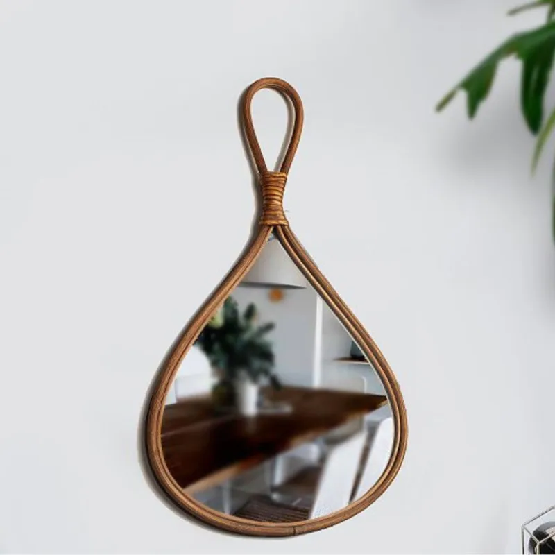 Home Bathroom Decoration Mirror Non Perforated Wall Hanging Multifunctional Makeup Mirror Wall Mounted Decorative Mirror LI740