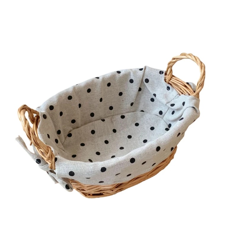 

LTT fabric rattan storage basket household entrance desktop sundries storage basket