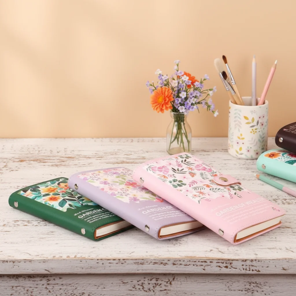 خطة الميزانية توفير المال الموثق أغطية جلد زهرة مطبوعة التوفير تحدي الموثق مقاوم للماء فضفاضة ورقة دفتر الميزانية النقدية