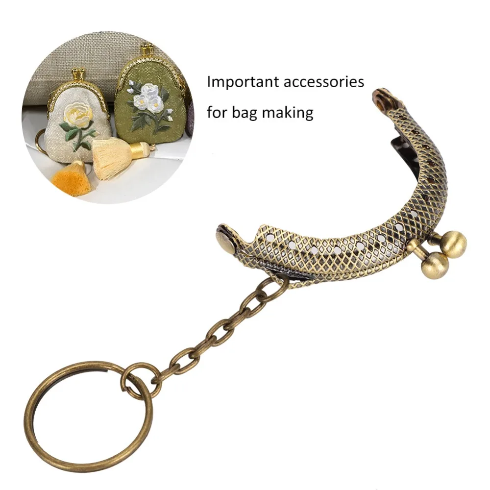 10pcs Metal Purse Frame Clasp Bronze Tone 5cm / 2in size Kiss Clasp Lock Semicircle Shape DIY Purse Frame DIY Crochet Bags
