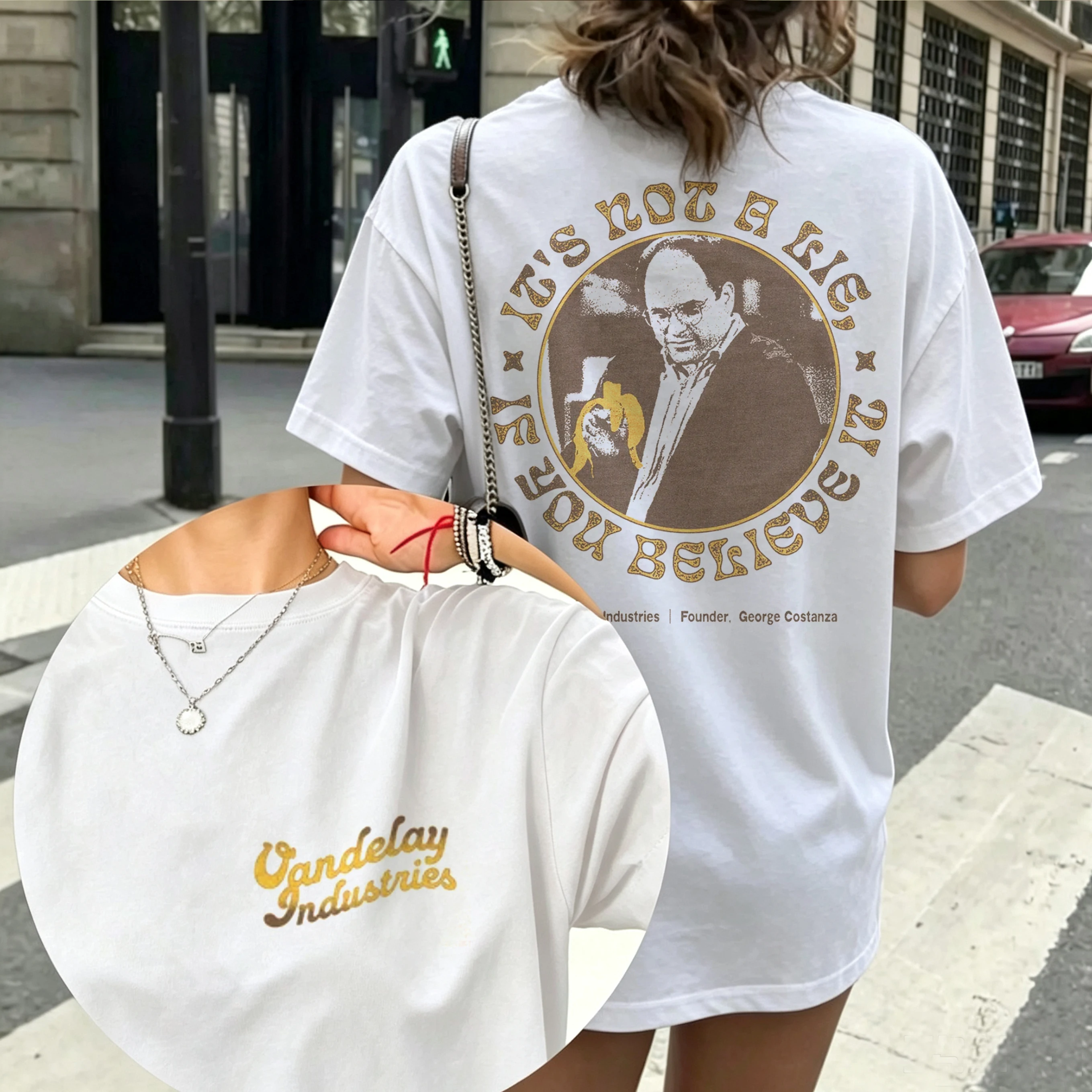 Vandelay Industries Seinfeld George Costanza Tee Classic Tv Show Retro Natural Aesthetic Streetwear Casual Tee Men Women Tops