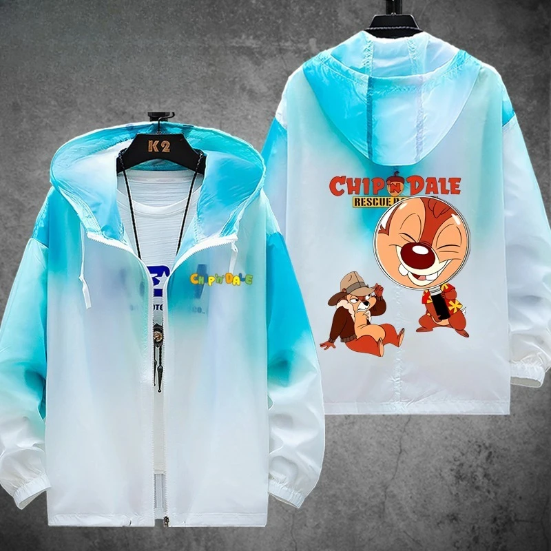 

Куртка с УФ-защитой Chip n Dale Cartoon, в стиле унисекс, легкая, тонкая, дышащая, летняя, с защитой от солнца, для активного отдыха, женский свитер