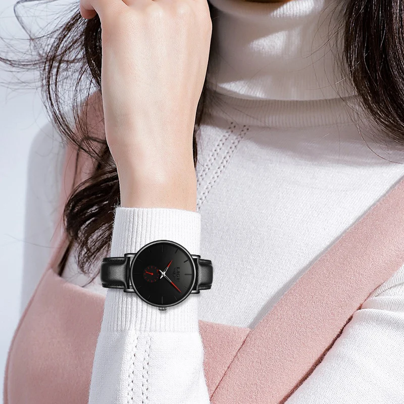 Reloj deportivo de cuarzo para Mujer, cronógrafo de pulsera con correa de cuero, estilo informal, sencillo, de lujo, a la moda, 2023