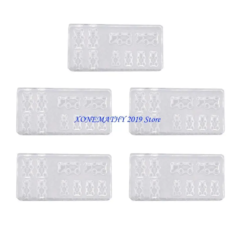 

F42F форма для дизайна ногтей УФ-клей из эпоксидной смолы силиконовая форма трехмерная форма для медведя