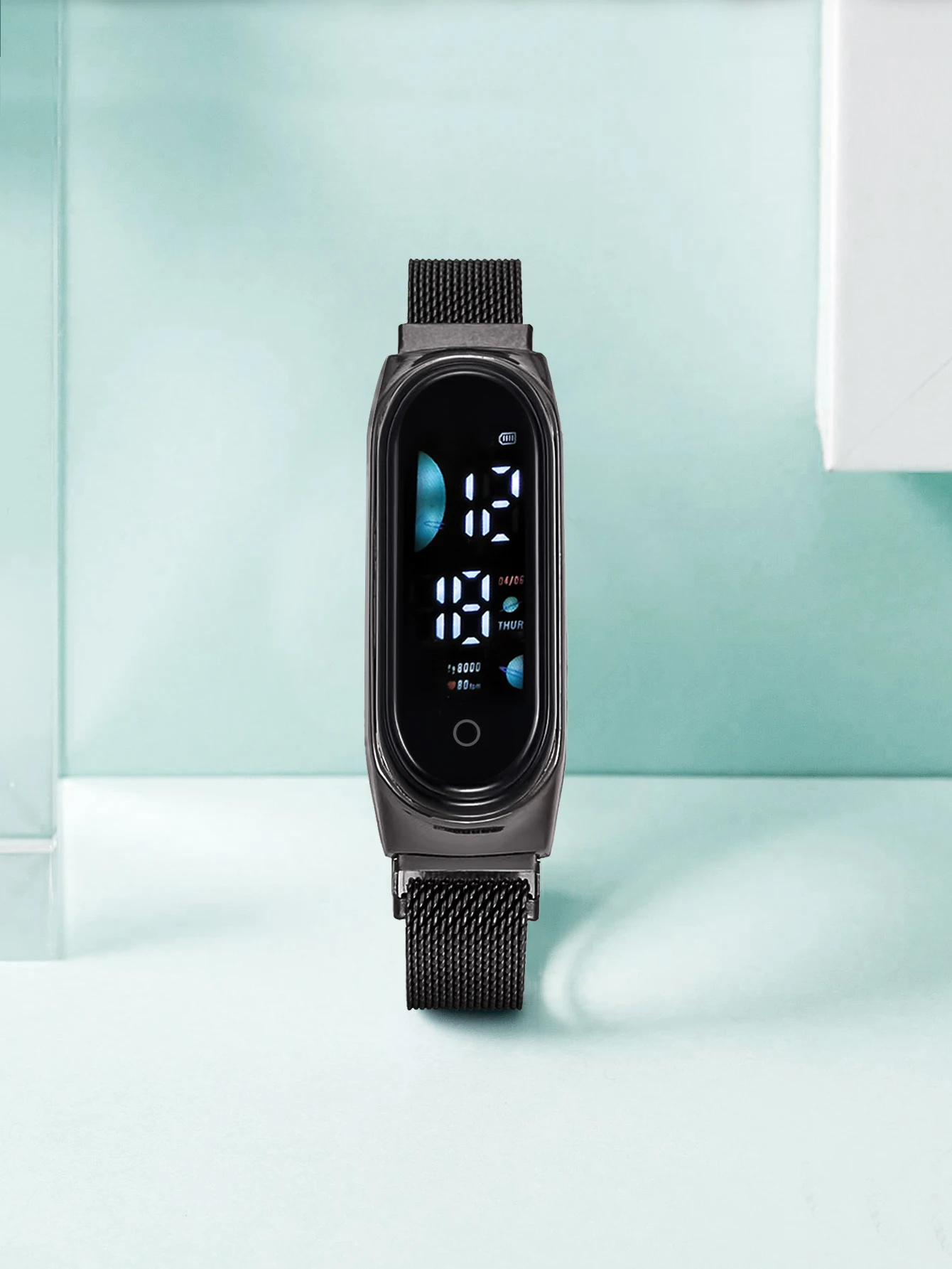 Relógios eletrônicos LED infantis da moda para mulheres com exibição de data como relógio de presente.