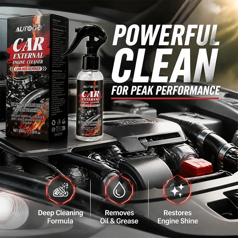 Car External Engine Cleaner Engine Bay Degreaser Spray Heavy-Duty Oil Grease Road Grime Remover, Fast Acting Safe on Metal Parts