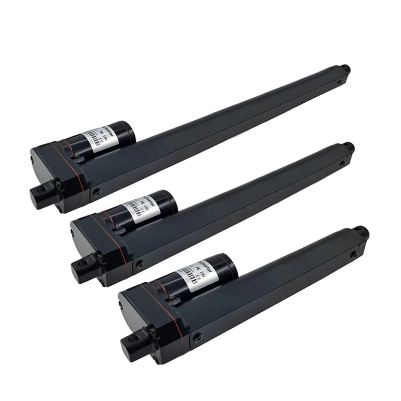 

150mm 200mm 250mm Linear Actuator DC 12V 24V Linear Motor 100/300/500/700/1000/1200/1500N Stroke Electric Motor Black