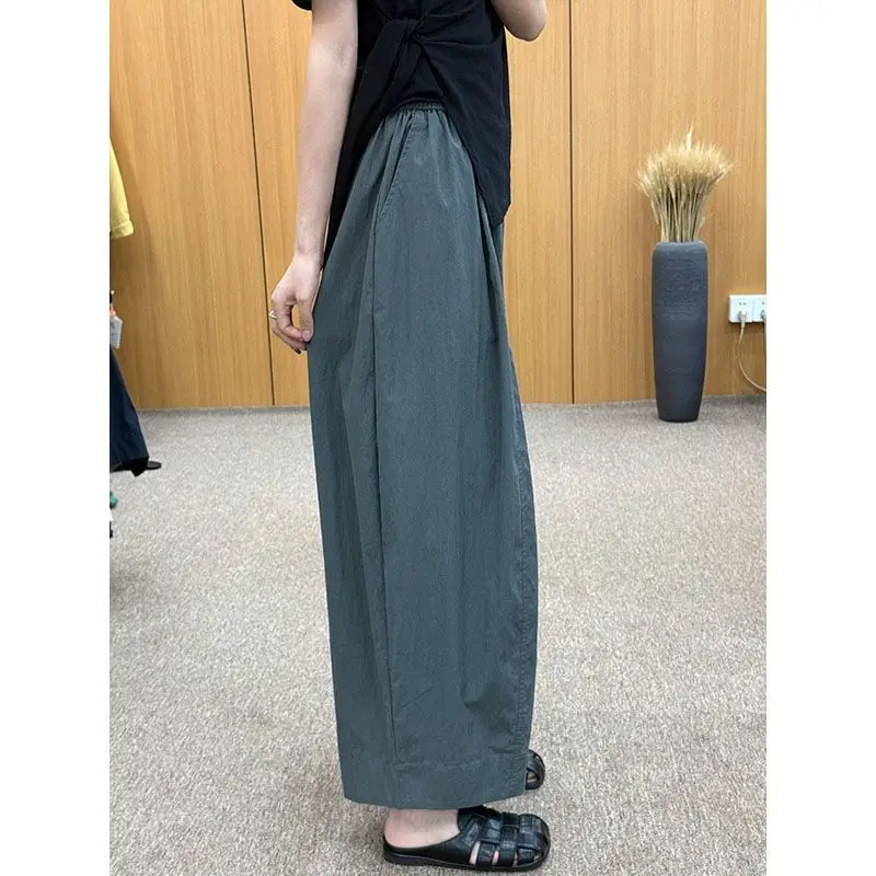 2025 New Summer Style Light and Comfortable Japanese Loose Casual Pants Quick-drying Wide-leg Pants