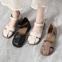 GKTINOO Women Shoes Summer Sandals Female 2025 Genuine Leather Women Casual Comfortable Woman Shoes Sandals Women Summer Shoes