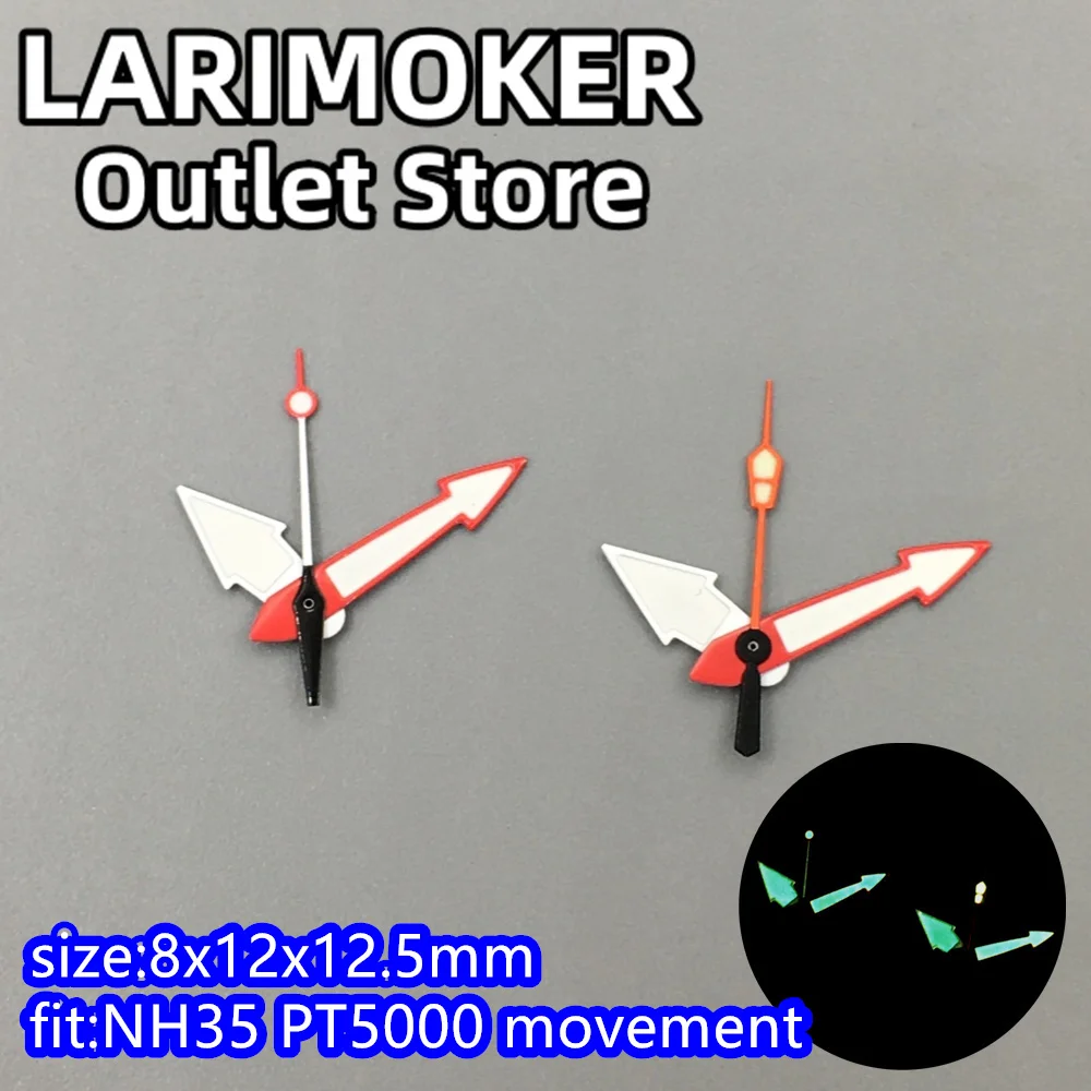 

LARIMOKER white hands green and yellow luminescent for NH35 NH36 NH38 NH70 ETA 2824 2836 PT5000 movements watch parts
