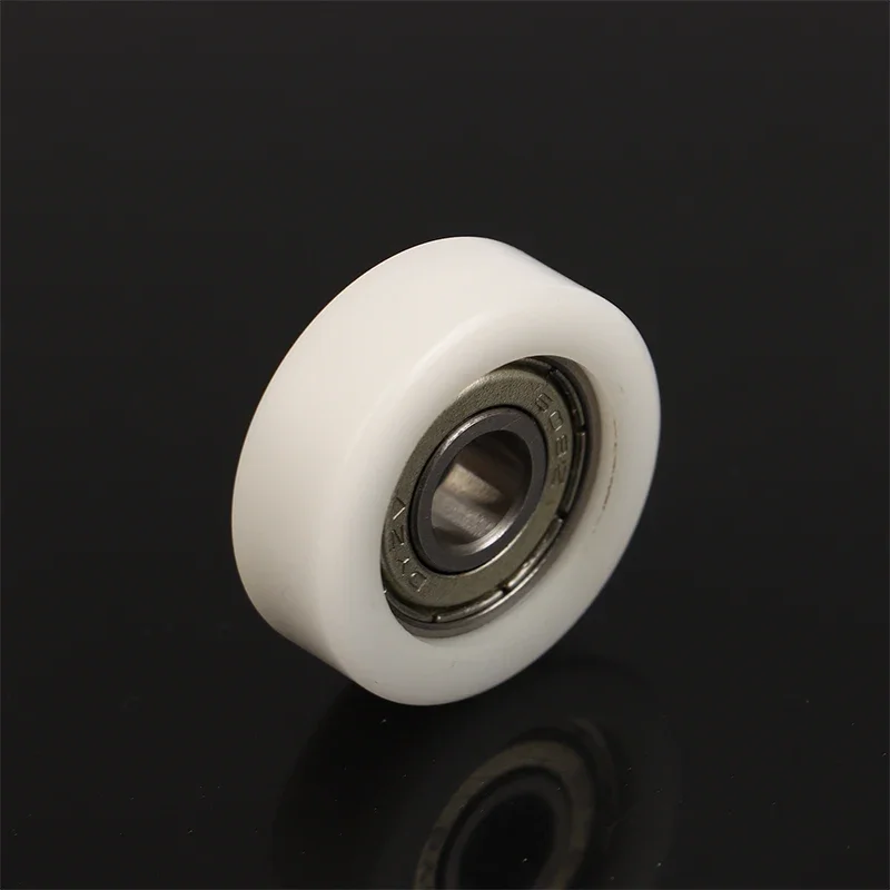 1Pcs 608 ZZ 8*30*10mm POM Nylon Round Type Roller Wheel POM Wrapped 608ZZ Bearing Pulley Plastic Wheel Bearing Pulley