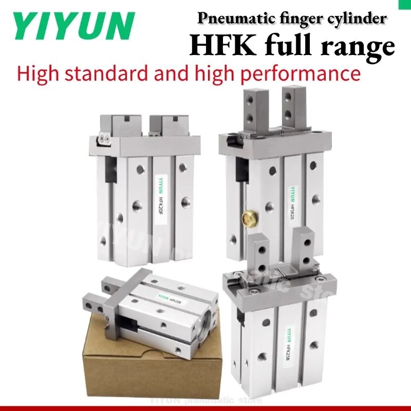 HFK10 HFK16 HFK20 HFK25 HFK32 HFK40 HFTK HFSK 10N 16N 20N 25N 32N 40N B F R W M airtac type Pneumatic finger cylinder  HFK