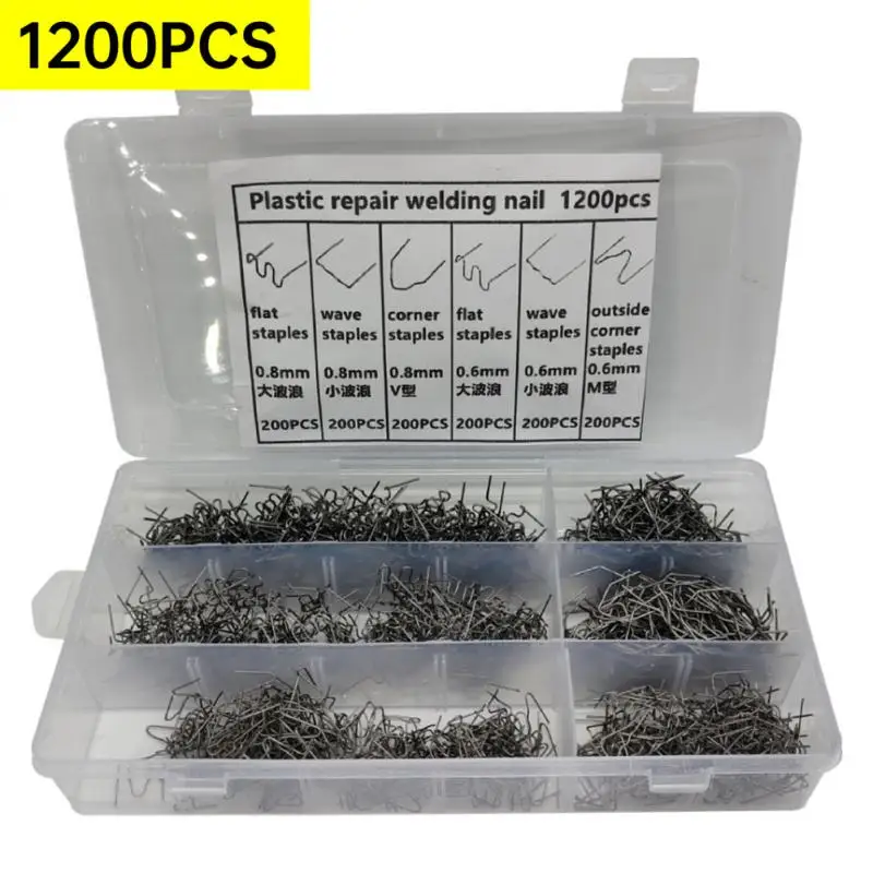 3000/1200/600pcs Plastic Repair Machine Welding Hot Stapler Bumper Fender Welder Staples Kit For Soldering Bumper