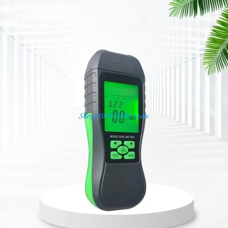 

Y6GD LCD Display Moisture Meters for Log Walls Paper Moisture Content Meter Backlit Pin Type Water Leak Detector Damp Meter