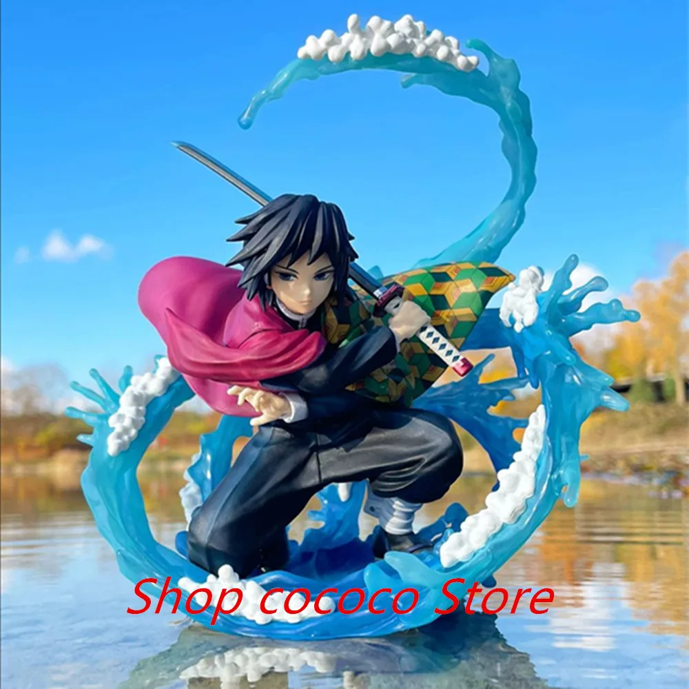 17cm Anime Figure Demon Slayer Tomioka Giyuu PVC Action Figure  Collectible Model Toys Kid Gift