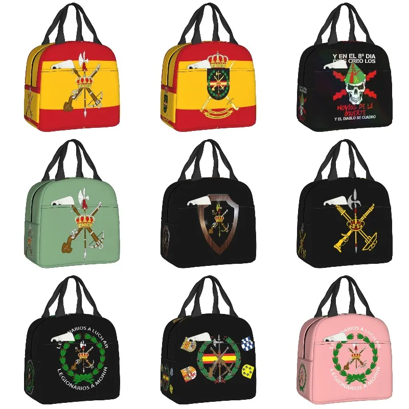 

Spanish Legion Lunch Box Women Resuable Spain Army Military Cooler Thermal Food Insulated Lunch Bag Office Work Picnic Bags