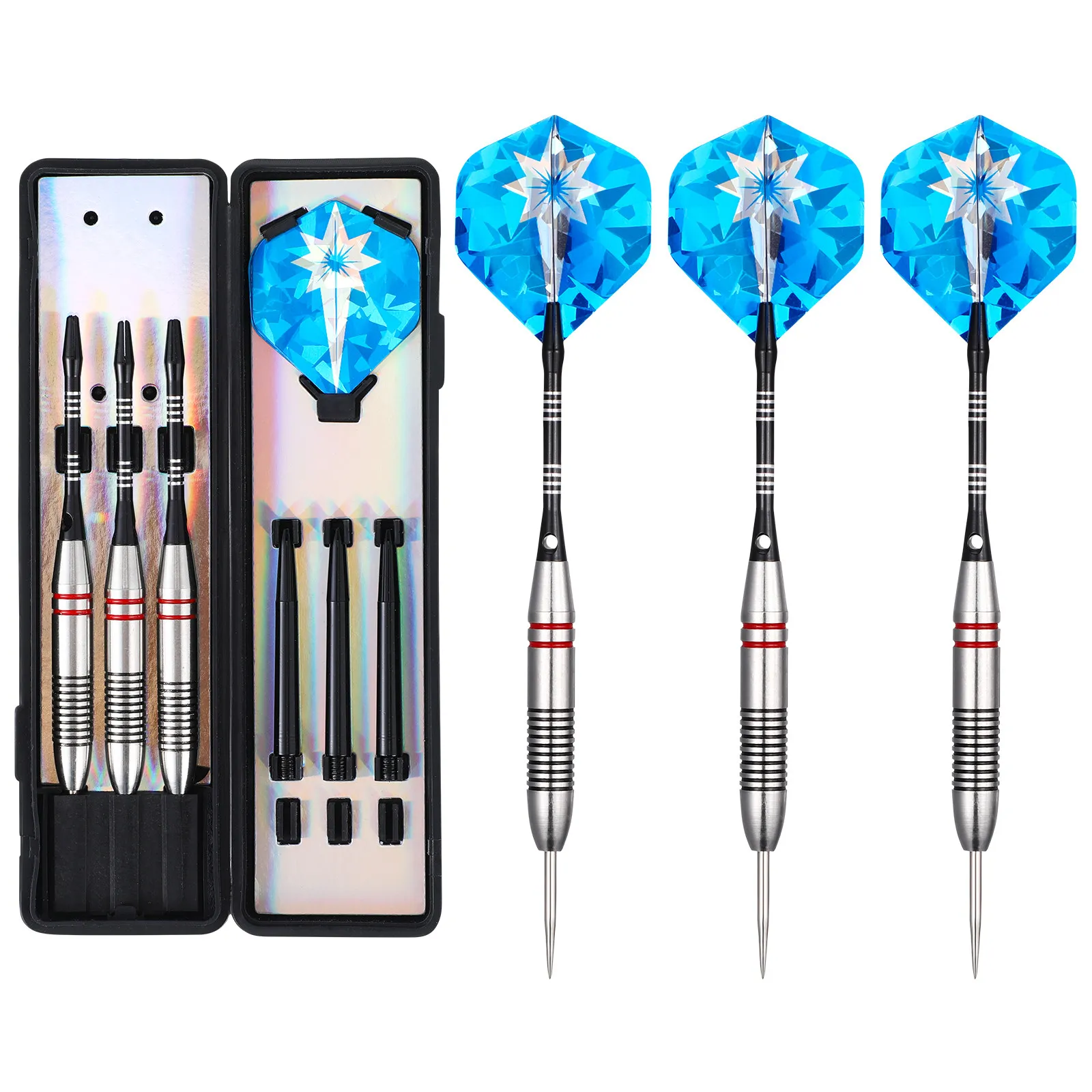 

Набор из 3 шариков для дартса с нержавеющими стальными наконечниками и алюминиевыми стержнями, усиленной жесткости, для игр в помещении и на улице, DIY