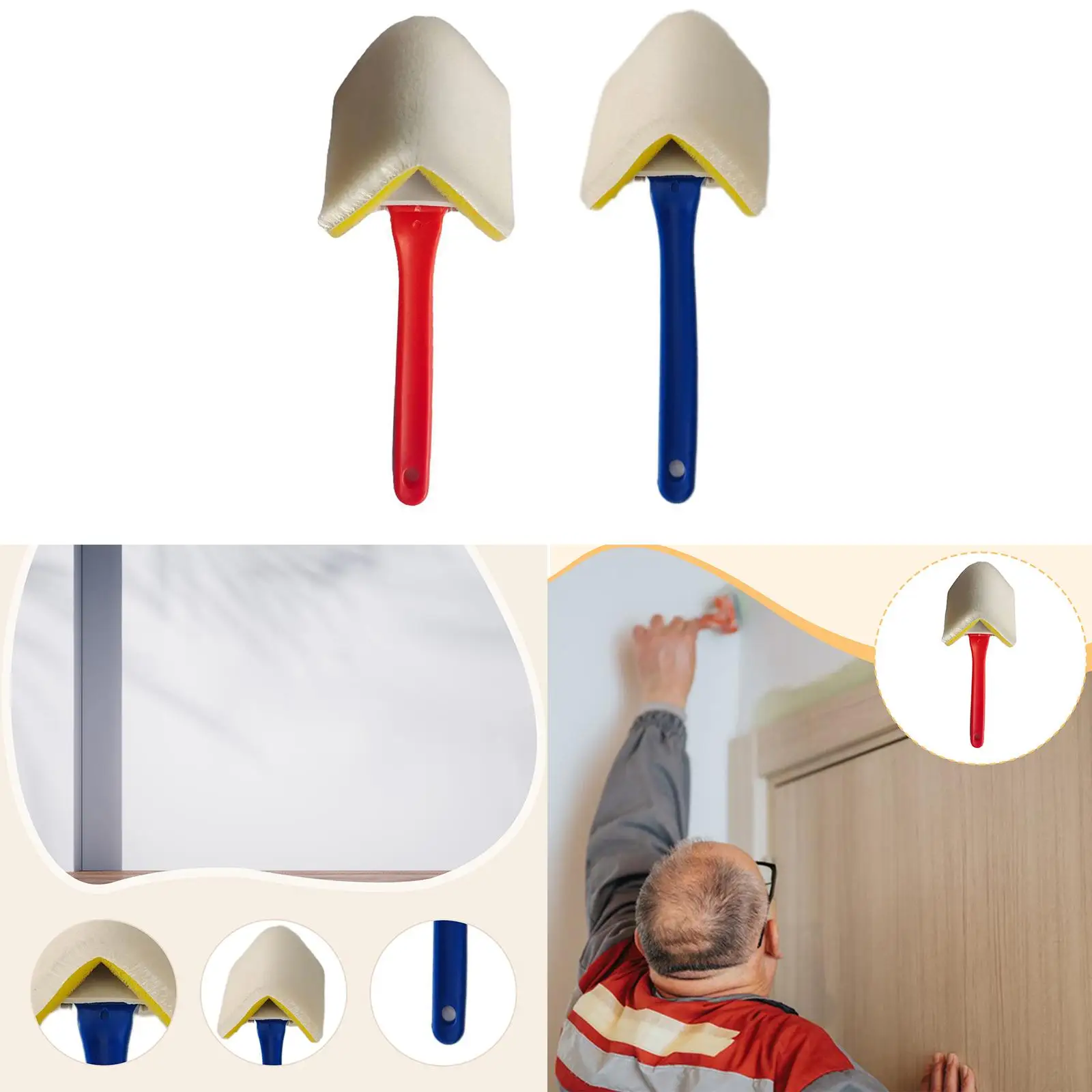 ملحقات فرشاة الرسم الزاوية المصنوعة من النايلون مقاس 1 بوصة للمناطق الصغيرة الاحترافية