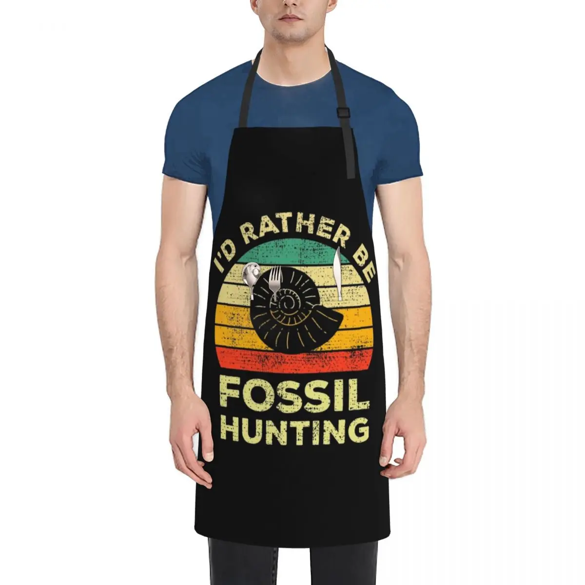 I’d Rather Be Fossil hunting Vintage Gift For Fossil Hunters Apron japanese woman Bib For Kitchen Chef Uniform Woman Apron