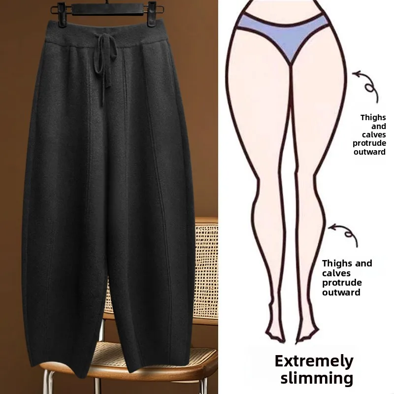 

High Waist Wide Leg Casual Pants for plus Size Women Spring 2026 New Style Small Stature Big Size 200 Pounds Loose Fit Knife ...