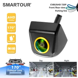 SMARTOUR CCD NTSC High Definition AHD Night Vision 170° Fisheye Lens Vehicle Reverse Backup Rear View 3 Control Camera Car