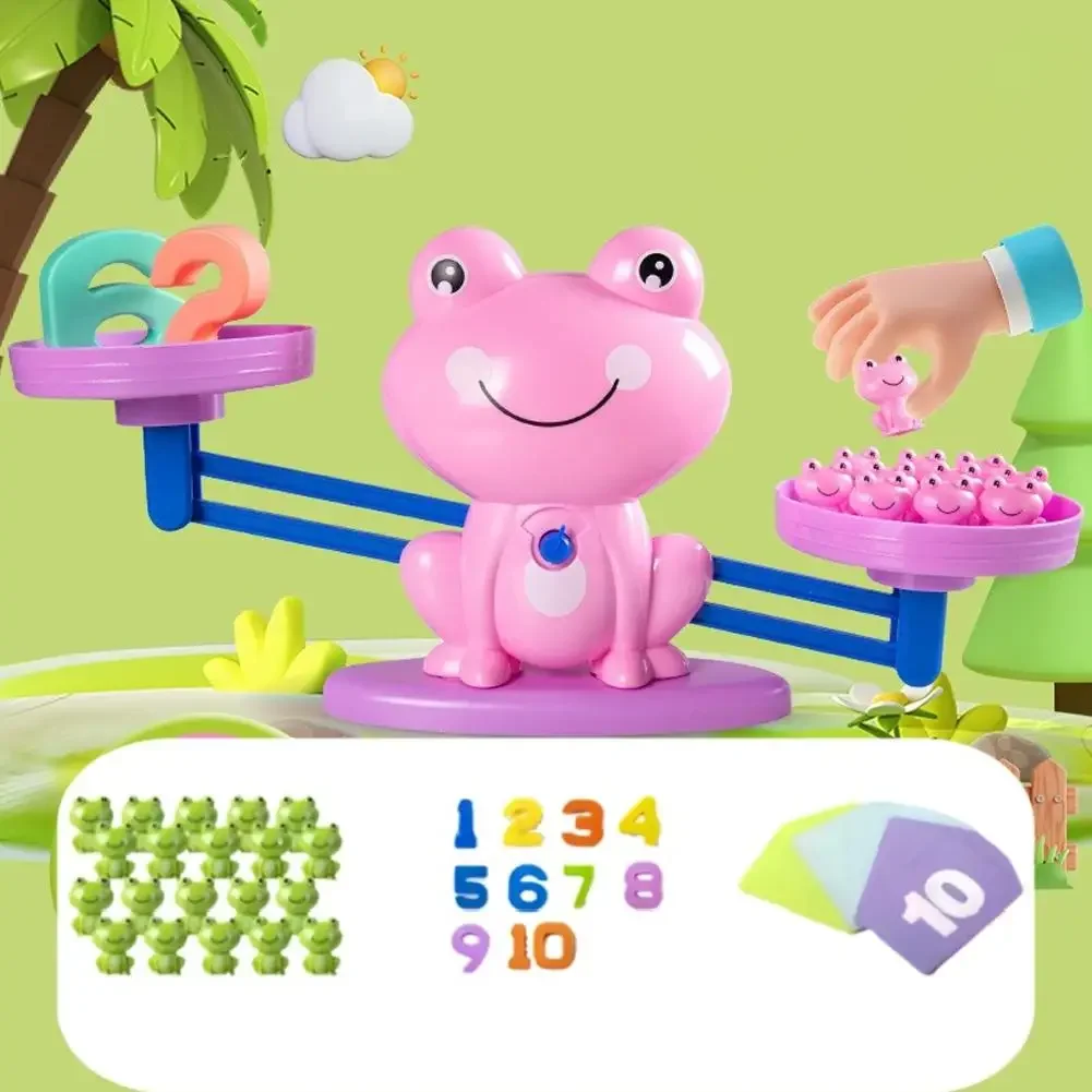1 Stück Frosch-Balancierspielzeug, Montessori-Zähl- und Mathematikspiel für Kinder, Frühe Bildung zum Lernen von Zahlen, Geburtstagsgeschenk, Technologie – Detail 7