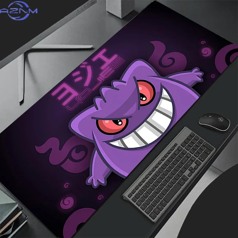Hot Gengar Pokemon Pikachu Mouse Pad Professional eSports Game Players Speed Black and white Game Desk Mousepad Keyboard Mat