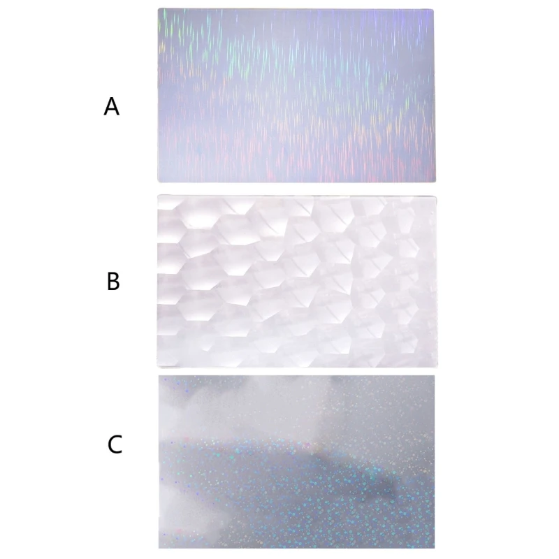 Holographic Silicone Inlay Rainbow-Window Film Holographic Decorative Holo Silicone Sheet Insert for Epoxy Resin Casting