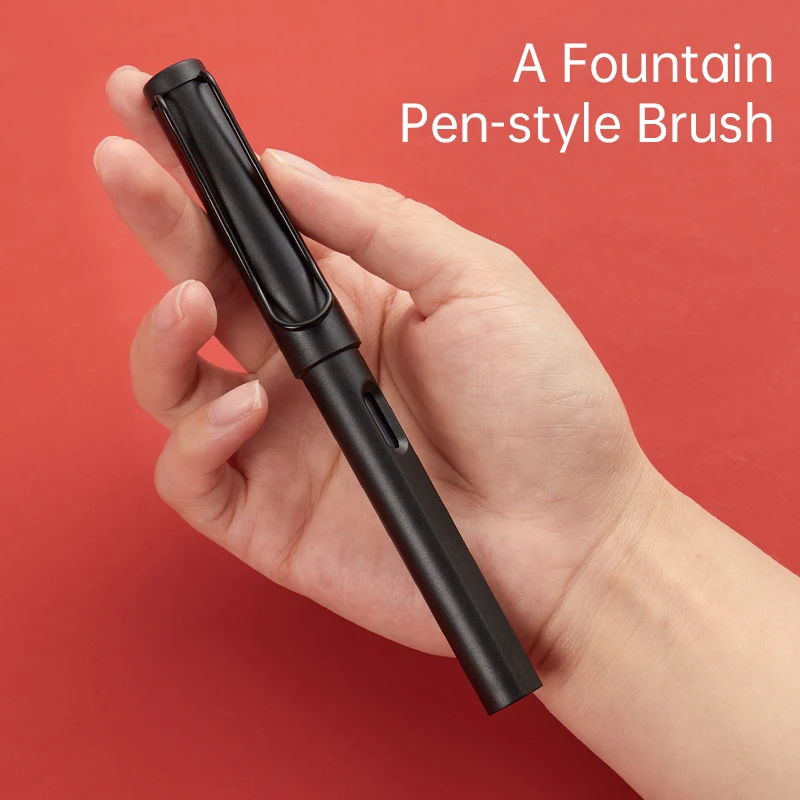 Fountain Brush Pen Set with 50 Ink Refills, Smooth Writing Pen Style Brush for Artists, Students, Office & Gift