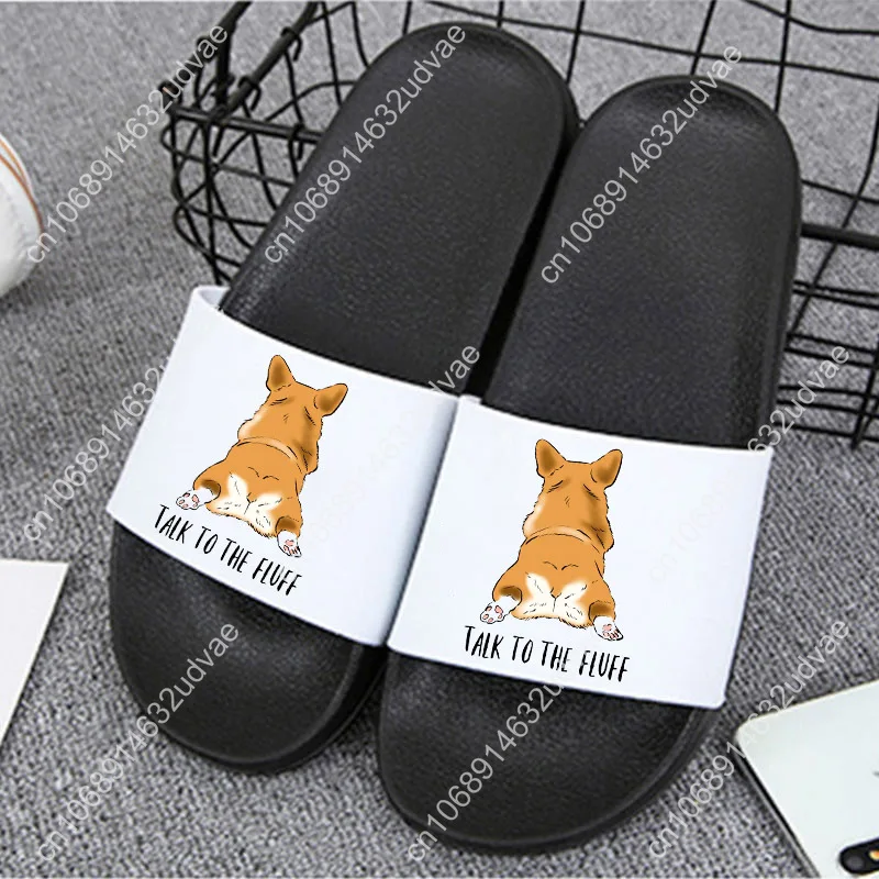 Butt Funny Corgi pantofole donna casual cute graphic home pantofole donna infradito bagno Slide donna pantofole da interno