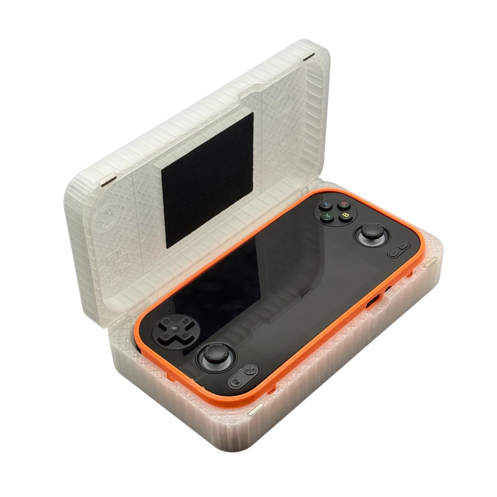 

for RG476h Storage Box Handheld Game Console Organize Case PLA+ Shockproof Protective Cover White Black