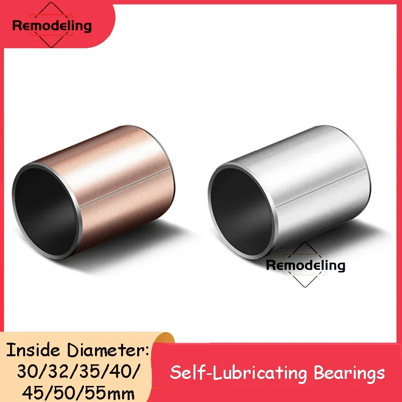 

1 pcs Self-Lubricating Bearing SF-1 Oilless Bushing Sleeve Inner Diameter 30/32/35/40/45/50/55mm Compound Bearing Carbon Steel