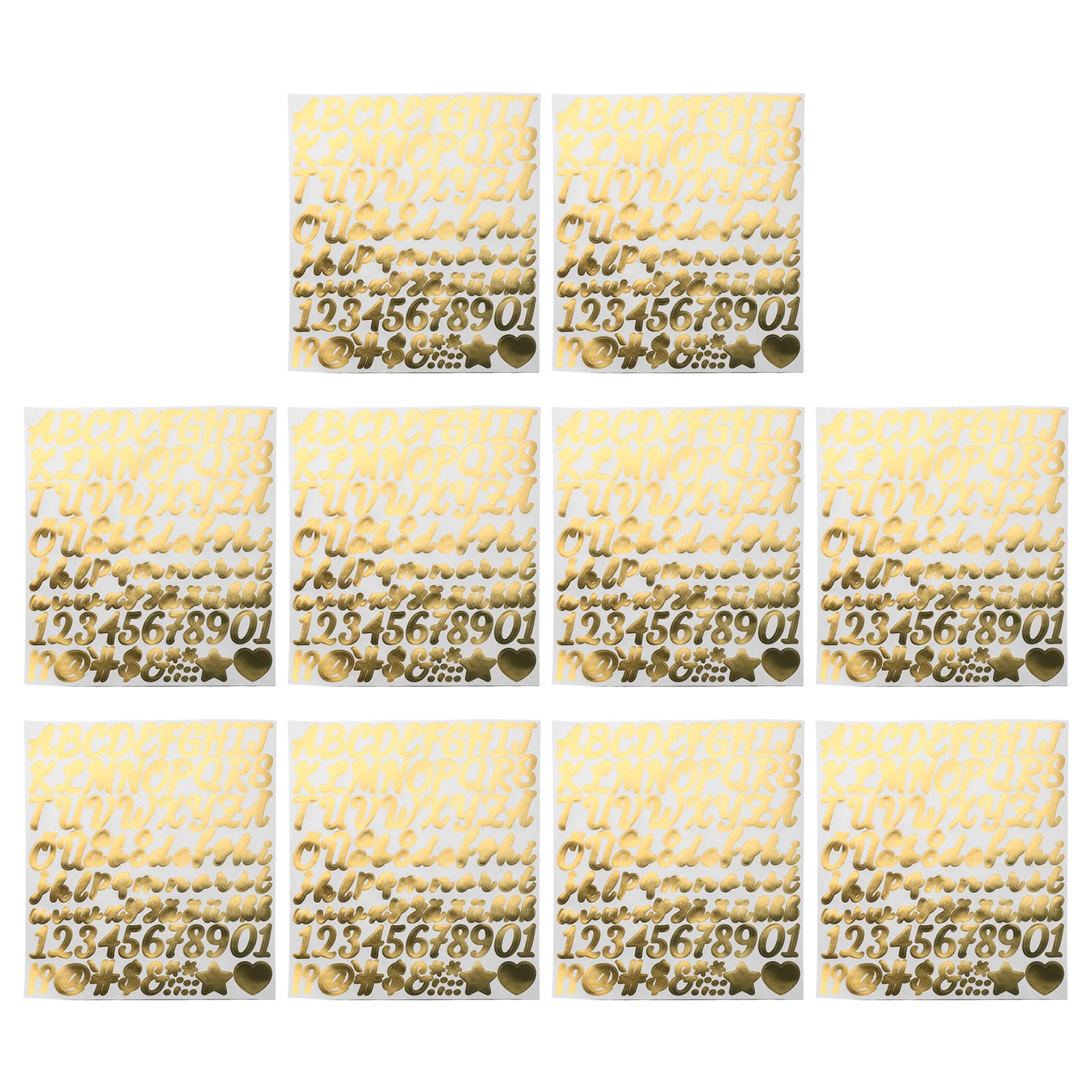 10Sheets Glitter German Letter Stickers Self Adhesive Large Peel Stick Alphabet Decals for Bulletin Boards Mailbox Scrapbook DIY