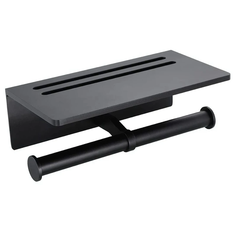 

Toilet Paper Holder-Double Roll Toilet Paper Holder, Self-Adhesive Without Drilling Or Wall-Mounted Screws