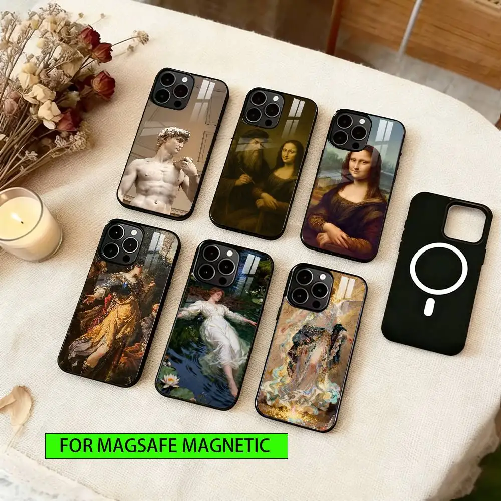 

Renaissance works Phone Case For iPhone17,16,15,14,13,12,11 Plus,Pro Magnetic For Magsafe Wireless Charging