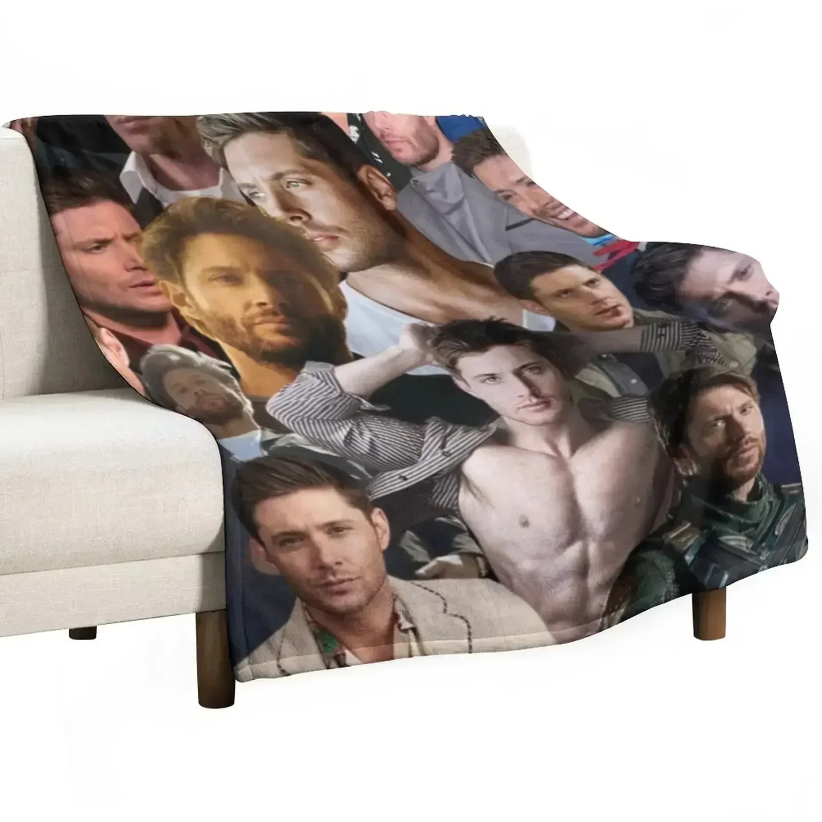 jensen ackles photo collage Throw Blanket Sofas blankets ands Blankets